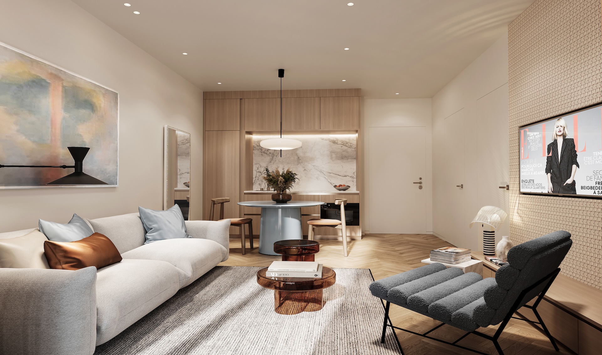 1 Bedroom Living Area
